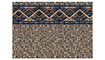 12' Round Stone Mosaic 54" Uni-Beaded Liner | Heavy Gauge | LI1254SMU25