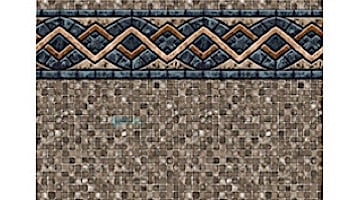 12' x 24' Oval Stone Mosaic 54" Uni-Beaded Liner | Heavy Gauge | LI122454SMU25