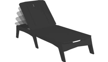 Ledge Lounger Mainstay Collection Chaise | Gray with White Cushion | LL-MS-C-GRY 12110-42-301