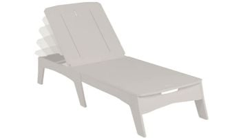 Ledge Lounger Mainstay Collection Chaise | Gray with White Cushion | LL-MS-C-GRY 12110-42-301