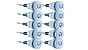 SR Smith Treo Micro Color RGB LED Underwater Pool Light | 12V 2 Watt  150' Cord | 10 Light Bulk Pack | FLED-TM-C-150-PK10