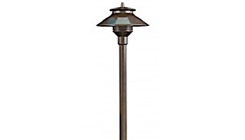 FX Luminaire PL 1 LED Path Light | Flat Black | 12'' Riser | PL1LED12RFB KIT
