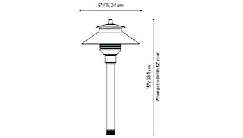 FX Luminaire PL G4 Path Light | Bronze Metallic | No Lamp | 18" Riser | PLNL18RBZ KIT