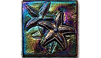 National Pool Tile Deco Accent Glass Tiles 4x4 Starfish | Rainbow | OCN-RNSTARFISH