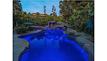 J&J Electronics ColorSplash VU Nicheless RGB Series LED Pool and Spa Light Fixture | 8W 12V 30' Cord | LPL-R1C-12-30