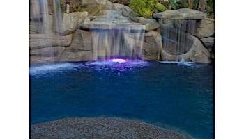 J&J Electronics ColorSplash VU Nicheless RGB-W Series LED Pool and Spa Light Fixture | 8W 12V 100' Cord | LPL-R1CW-12-100 25010
