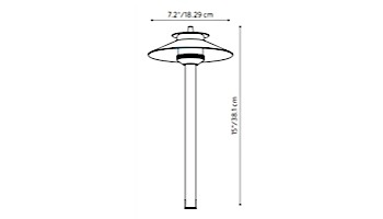 FX Luminaire DelMare Pathlight | 12" Riser | 20W G4 Xenon | Nickel Plate | DM-20-12R-NP