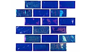 National Pool Tile Equinox 1x2 Glass Tile | Dark Blue | EQX-MIDNIGHT1X2