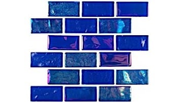 National Pool Tile Equinox 1x2 Glass Tile | Dark Blue | EQX-MIDNIGHT1X2