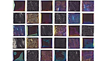 National Pool Tile Equinox 1x1 Glass Tile | Multicolor | EQX-AURORA