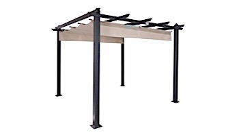 Coolaroo Aurora Aluminum Pergola Gazebo with Retractable Canopy Shades | 10x10 Foot Smoke | 454616
