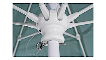 Ledge Lounger In-Pool Umbrella | 7.5' Square 1.5" Aluminum Pole | Standard Fabric Color Natural | LL-U-C-7SQPP-W-STD-4604