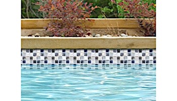 National Pool Tile Pacific Palisades Series 1x1 Glass Tile | Blue Grey | PFS-SEASHORE