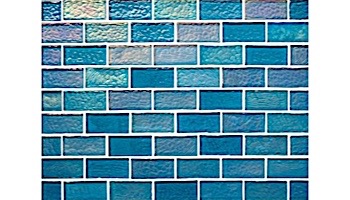 National Pool Tile Sea Ice Series 1x2 Glass Tile | Lagoon | ICE-LAGOON1X2
