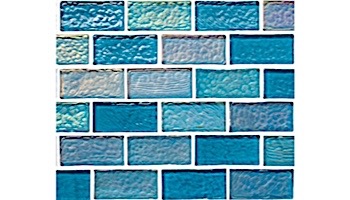 National Pool Tile Sea Ice Series 1x2 Glass Tile | Lagoon | ICE-LAGOON1X2