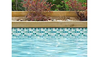 National Pool Tile Santorini Series 1x1 Glass Tile | Cerulean Aqua | SAN-AQUA