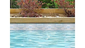 National Pool Tile Santorini Series 1x4 Glass Tile | Argent Blue | SAN-BLUE1X4