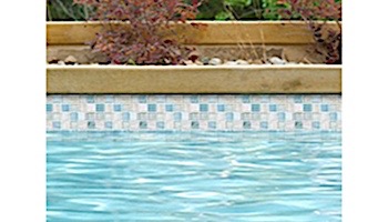 National Pool Tile Santorini Series 1x1 Glass Tile | Argent Blue | SAN-BLUE
