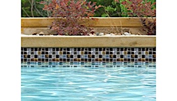 National Pool Tile Santorini Series 1x1 Glass Tile | Umbria Black | SAN-BLACK