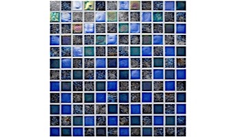 National Pool Tile Pacific Palisades Series 1x1 Glass Tile | Aquamarine | PFS-MARINA