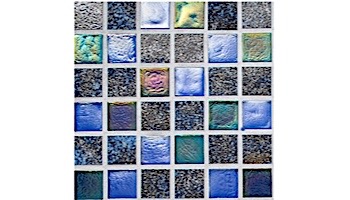 National Pool Tile Pacific Palisades Series 1x1 Glass Tile | Aquamarine | PFS-MARINA