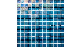 National Pool Tile Sea Ice Series 1x1 Glass Tile| Lagoon | ICE-LAGOON