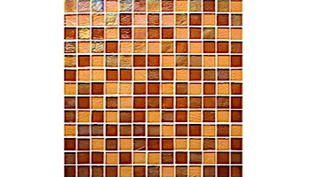 National Pool Tile Sea Ice Series 1x1 Glass Tile | Amber | ICE-AMBER