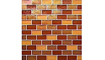 National Pool Tile Sea Ice Series 1x2 Glass Tile | Amber | ICE-AMBER1X2