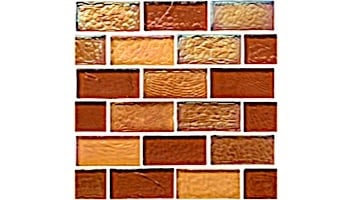 National Pool Tile Sea Ice Series 1x2 Glass Tile | Amber | ICE-AMBER1X2