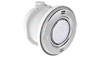 Pentair In-Floor formerly A&A Manufacturing QuikBrite Adjustable Angle White LED Pool and Spa Light | 12V 50' Cord | White Trim Plate | 579569