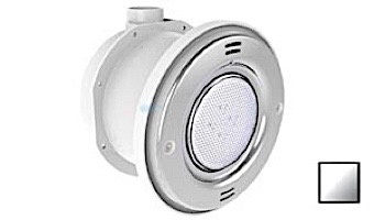 Pentair In-Floor formerly A&A Manufacturing QuikBrite Adjustable Angle White LED Pool and Spa Light | 12V 50' Cord | Stainless Steel Trim Plate | 579657