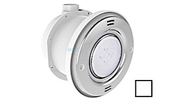 Pentair In-Floor formerly A&A Manufacturing QuikBrite Adjustable Angle White LED Pool and Spa Light | 12V 100' Cord | White Trim Plate | 579577