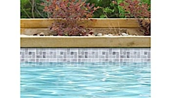 National Pool Tile Fusion Mosaic Quartz with Glass Tile | Grey Quartz | FS-PINWHEELGQ