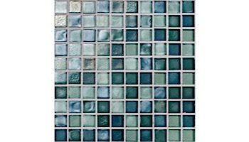 National Pool Tile Boutique Oceanside Mini Blend Glass Tile | Aquamarine | OCN-AQUAMARINE MINI