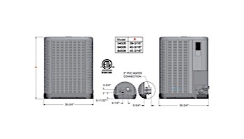 Raypak Heat and Cool Pump 115K BTU Titanium Heat Exchanger | Digital Controls | M6450 ti-E-HC 016023 TWPH-6450EHC10 | D6450TI-E-HC 016024 TWPH-6450EHC11 | R6450 ti-E-HC 016022 TWPH-6450EHC08