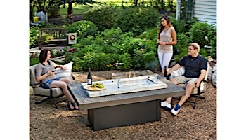 Outdoor GreatRoom Boardwalk Linear Gas Fire Pit Table | BOARDWALK
