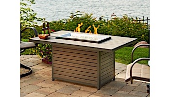 Outdoor GreatRoom Brooks Rectangular Gas Fire Pit Table | BRK-1224-19-K