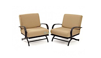 Outdoor GreatRoom Chat Rocking Chairs | Tan Cushions | CFP42-RCH