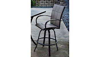 Outdoor GreatRoom Empire Barstools | Taupe Padded Sling | EMPIRE-BAR