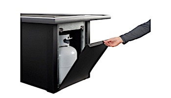 Outdoor GreatRoom Monte Carlo Linear Gas Fire Pit Table | MCR-1242-BLK-K