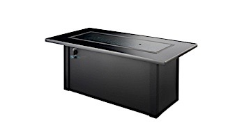 Outdoor GreatRoom Monte Carlo Linear Gas Fire Pit Table | MCR-1242-BLK-K