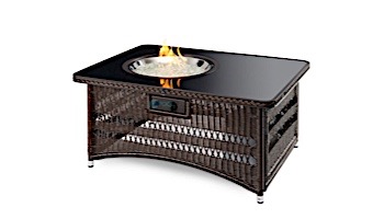 Outdoor GreatRoom Naples Rectangular Gas Fire Pit Table | NAPLES-CT-B-K
