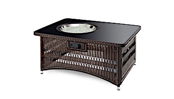 Outdoor GreatRoom Naples Rectangular Gas Fire Pit Table | NAPLES-CT-B-K