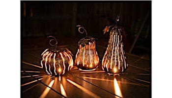 Desert Steel Pumpkin Mini Luminary | 411-210