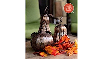 Desert Steel Pumpkin Mini Luminary | 411-210