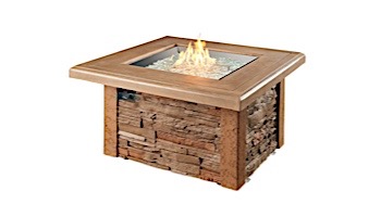 Outdoor GreatRoom Sierra Square Gas Fire Pit Table | SIERRA-2424-M-K