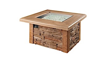 Outdoor GreatRoom Sierra Square Gas Fire Pit Table | SIERRA-2424-M-K