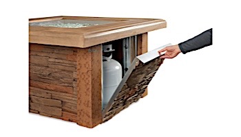 Outdoor GreatRoom Sierra Square Gas Fire Pit Table | SIERRA-2424-M-K