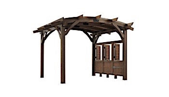 Outdoor GreatRoom Pergola Kit | 12' X 12' Mocha Sonoma Wood | SONOMA12-M