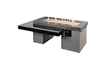 Outdoor GreatRoom Black Uptown Linear Gas Fire Pit Table | UPT-1242
